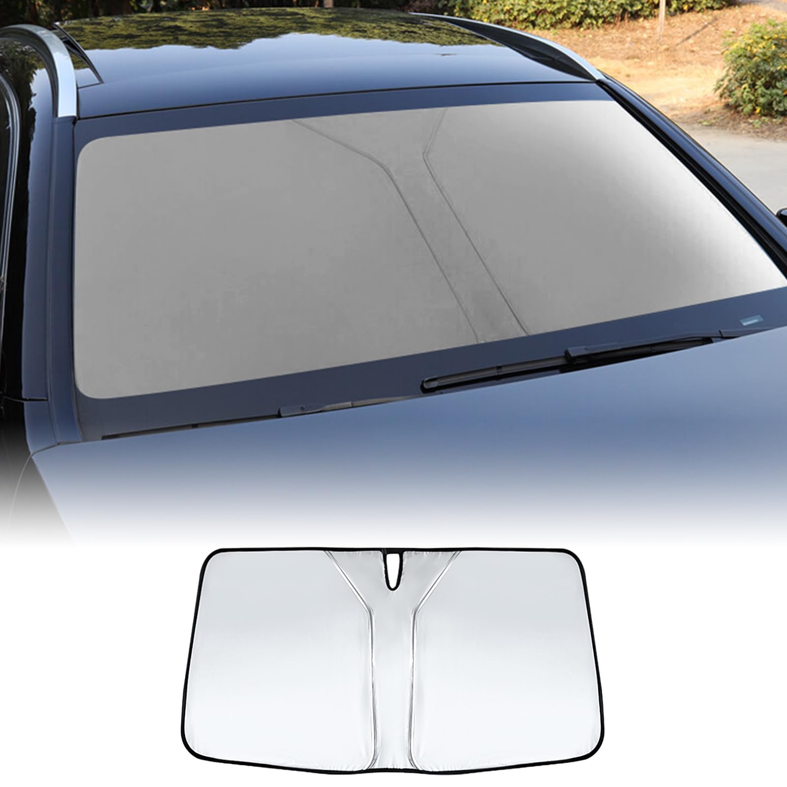 BIXUAN Parasole Compatibile con Nissan Qashqai J12 2021 2022 2023 2024 2025 Parabrezza Auto Parabrezza Parasole Anteriore Bloccato Copertura UV Pieghevole