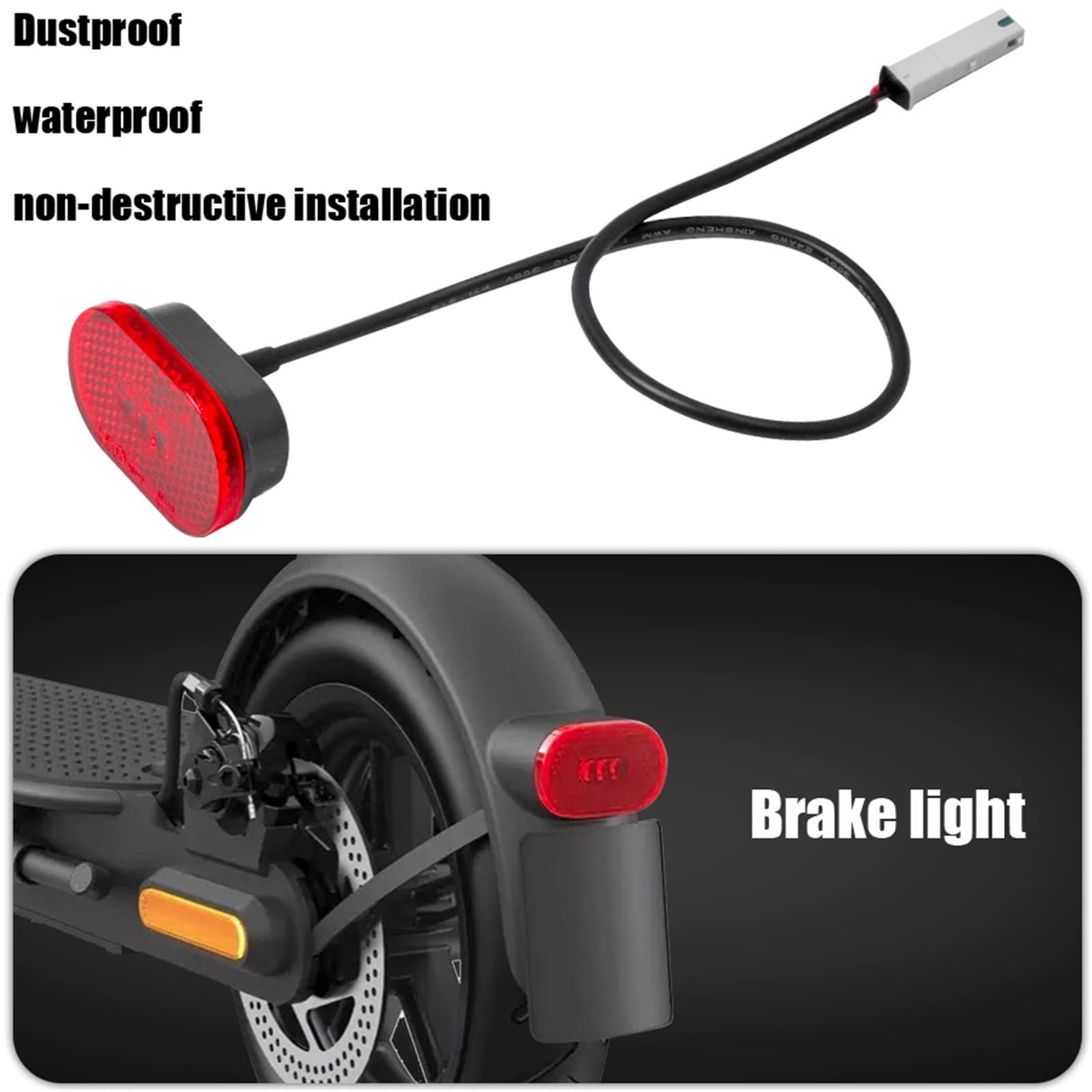 Tylny Zestaw Błotników Błotników Ulepszony Skuter Elektryczny Dopasowany Do Xiaomi Dopasowany Mi 3 Dopasuj Do M365 Pro M187 Pro2 1S Taillight Wspornik For Pokryciem Śrub(Black sets)