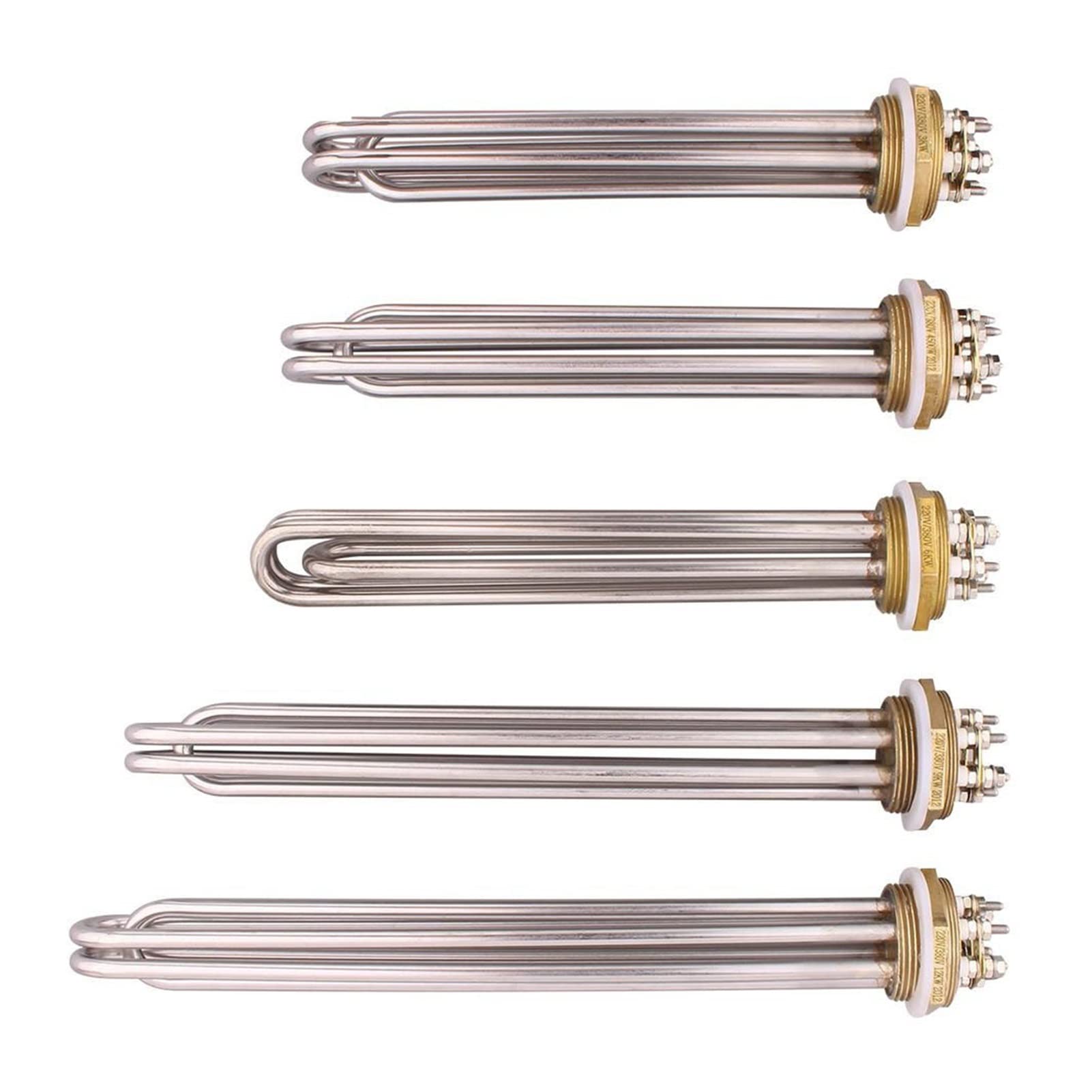 Amazon.com: DONCK Water Heating Element DN40 220v/380v 3KW 4.5KW 6KW 9kw  12kw Heating Pipe Electric Water Heater Heating Element with 1.5 BSP  Thread 47mm High Watt Density (Color : 380v12kw L340MM) :