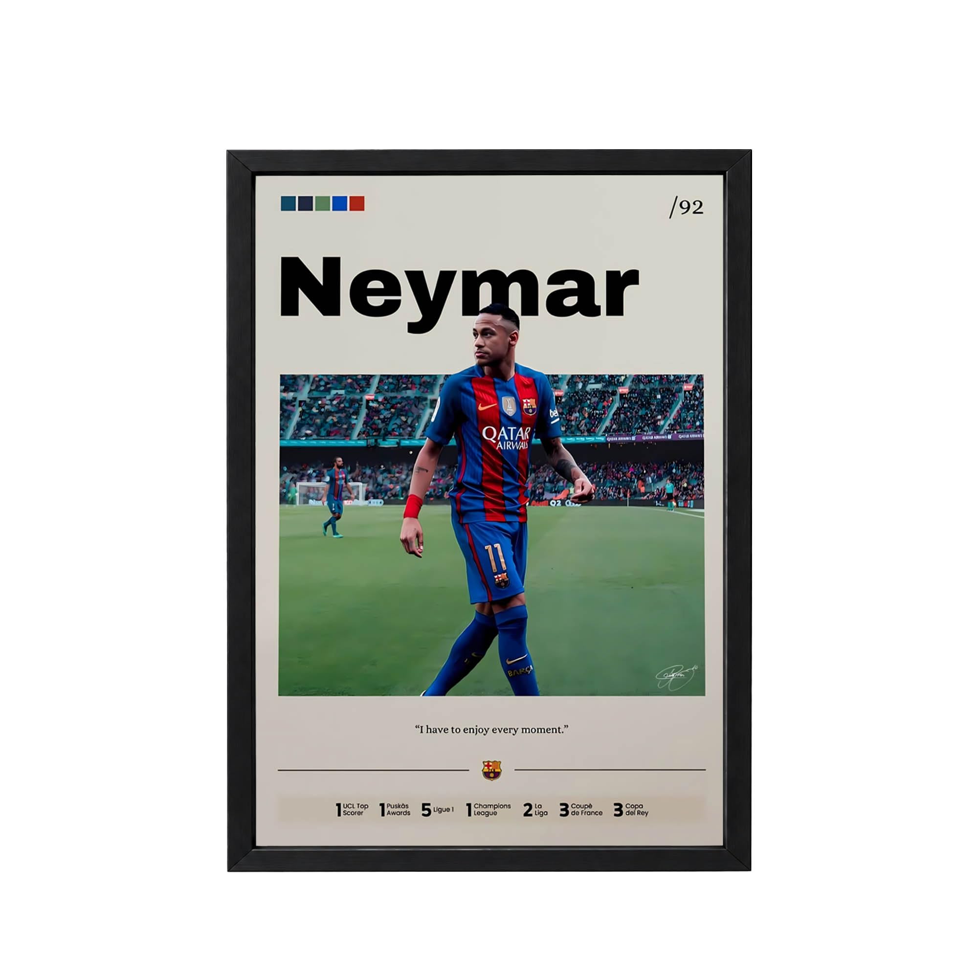 Kylian Mbappe Football Poster - Framed Wall Art -19