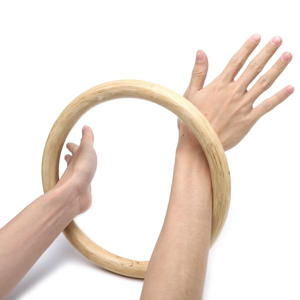 Anillo de madera natural de ratán Wing Chun Kung Fu para muñeca, equipo de entrenamiento de fuerza de mano, anillo de ejercicio físico