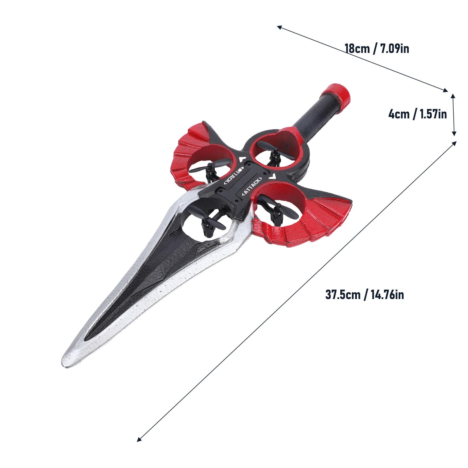Ejoyous Aeroplano RC con Spada Volante Telecomandata con Riconoscimento dei Gesti, Luce LED Multicolore e Giroscopico Stabile per Ragazzi, Ragazze, Adulti, Principianti (rosso)