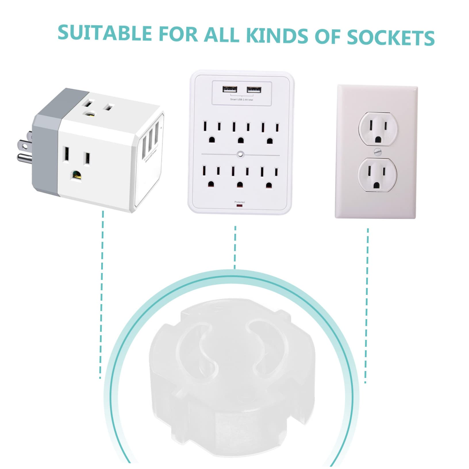 Toyvian 80 Piezas Cubiertas De Enchufe Eléctrico Cubiertas De Enchufes Eléctricos Cubiertas De Enchufe De Seguridad De Corriente Enchufes De Plástico Cubre Cubiertas De Salida Tomas