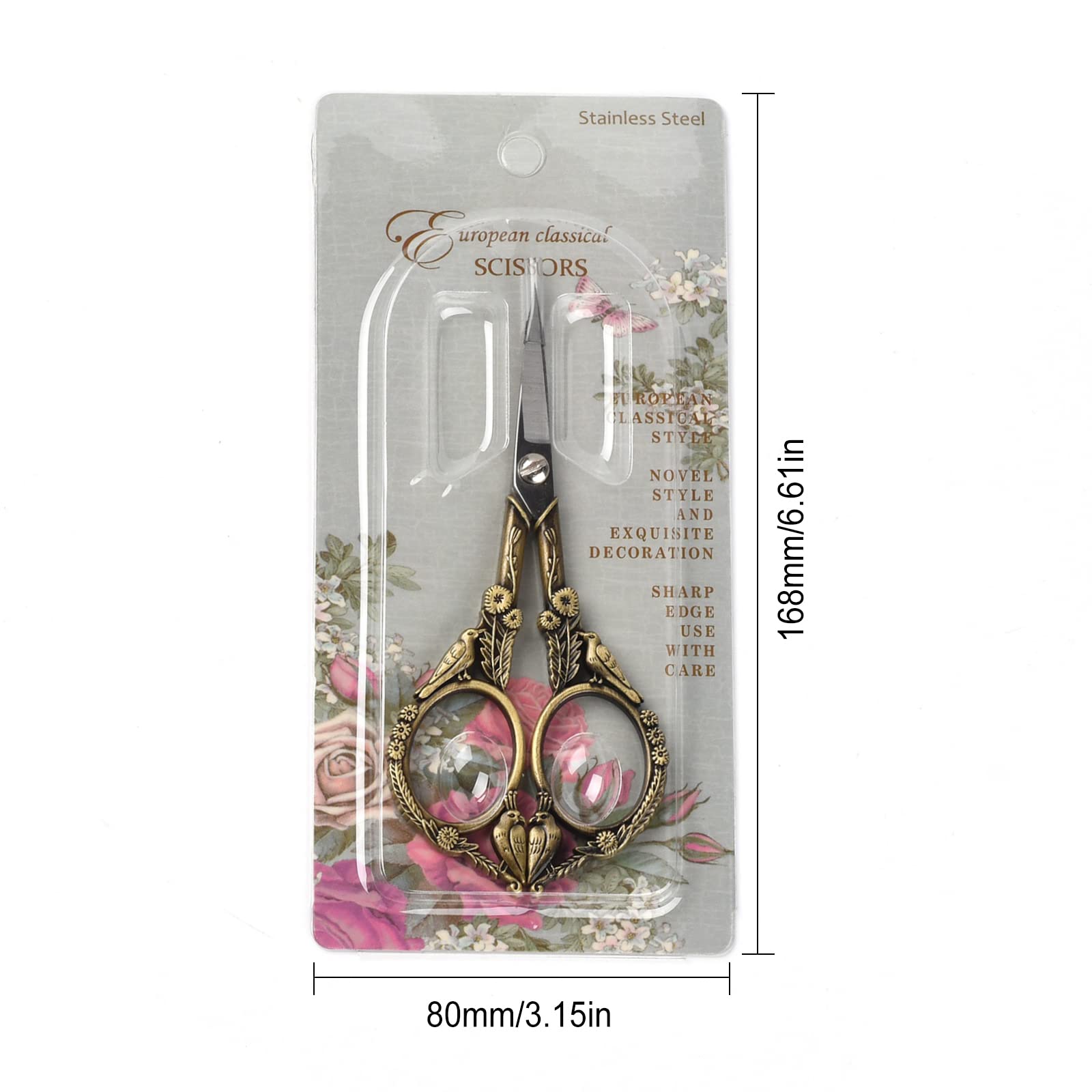 SUNNYCLUE Stickschere – 4,5 Zoll, Antik Bronze, Scharfe Spitze, Edelstahl | Perfekt Für Nähen, Basteln, Stricken & Handarbeiten