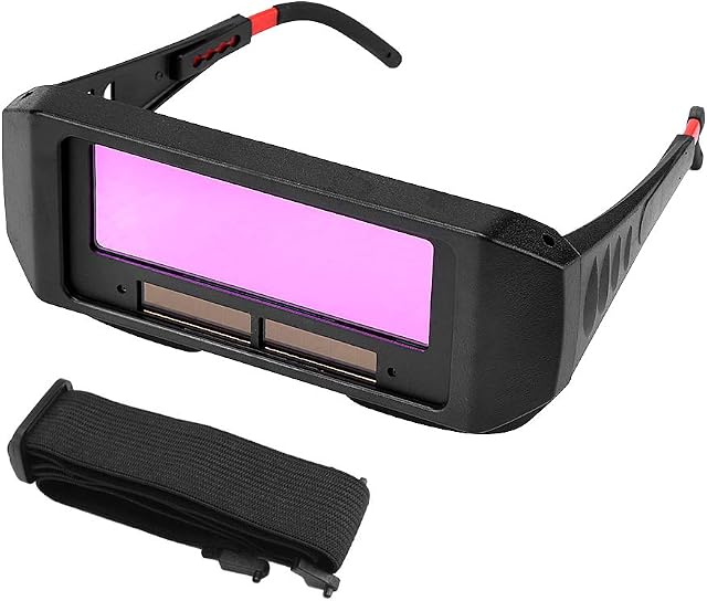 Yosoo Health Gear Welding Goggles Auto Darkening, Auto Welding Glasses Solar Auto Darkening Welder Eyes Glasses Welding Glasses with Elastic Strap for Protecting Eyes