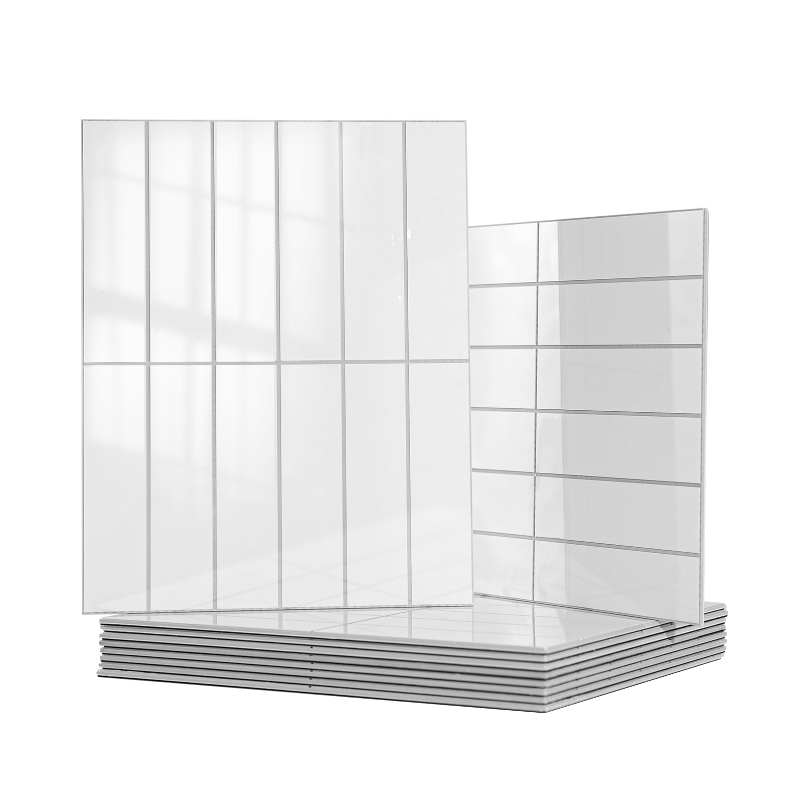 Art3d 10-Sheet Faux Marble Peel and Stick Backsplash Tile for Kitchen Wall Bathroom Countertops 11.4 inch x 9.1 inch Stick-on Glazed-Ceramic Finish Resist to Water
