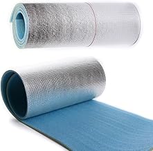 Insulating Mat Tent Mat Thermal Mat with Aluminium Foil 50 x 180 cm Floor Mat Thickness 0.9 cm Tourist Mat Aluminium Layer