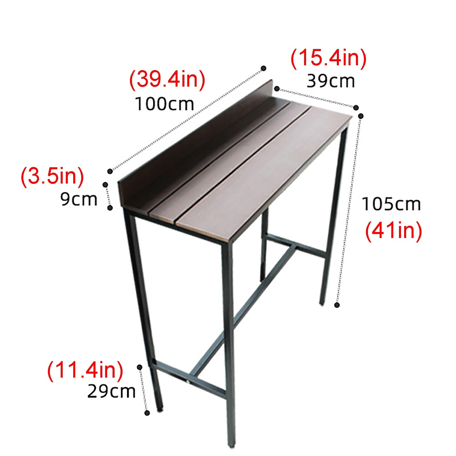 Table de bar d'extérieur à hauteur de comptoir – Dessus imperméable, pieds extensibles, convient pour balcon, jardin et utilisation en intérieur