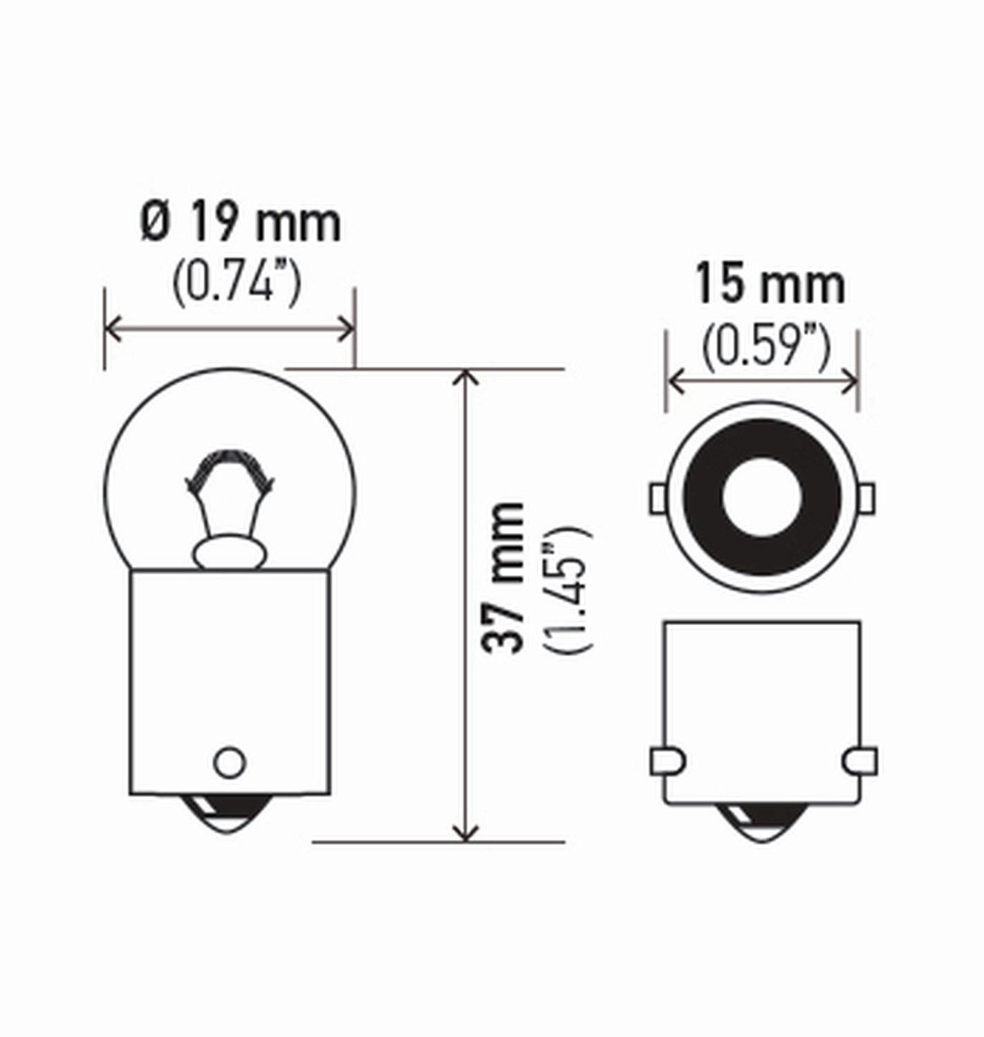 Hella 5007TB Bulb 5007 12V 5W Ba15S B6 (2)