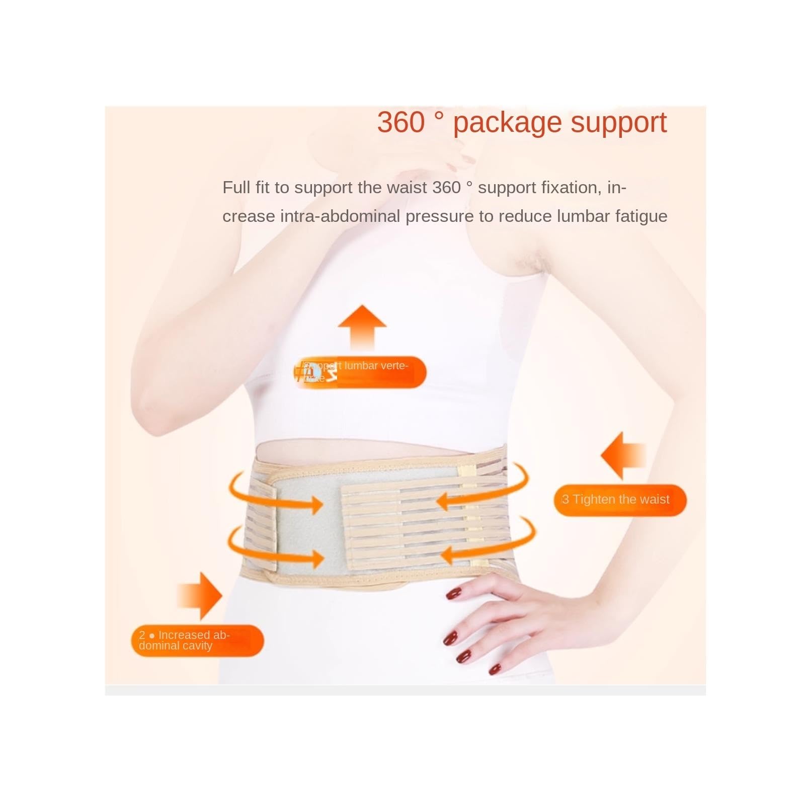Fascia Lombare La Cintura di Supporto for Schiena Autoriscaldante Aiuta Ad Alleviare Pressione sulla Colonna Vertebrale Supporto Schiena | Black,S
