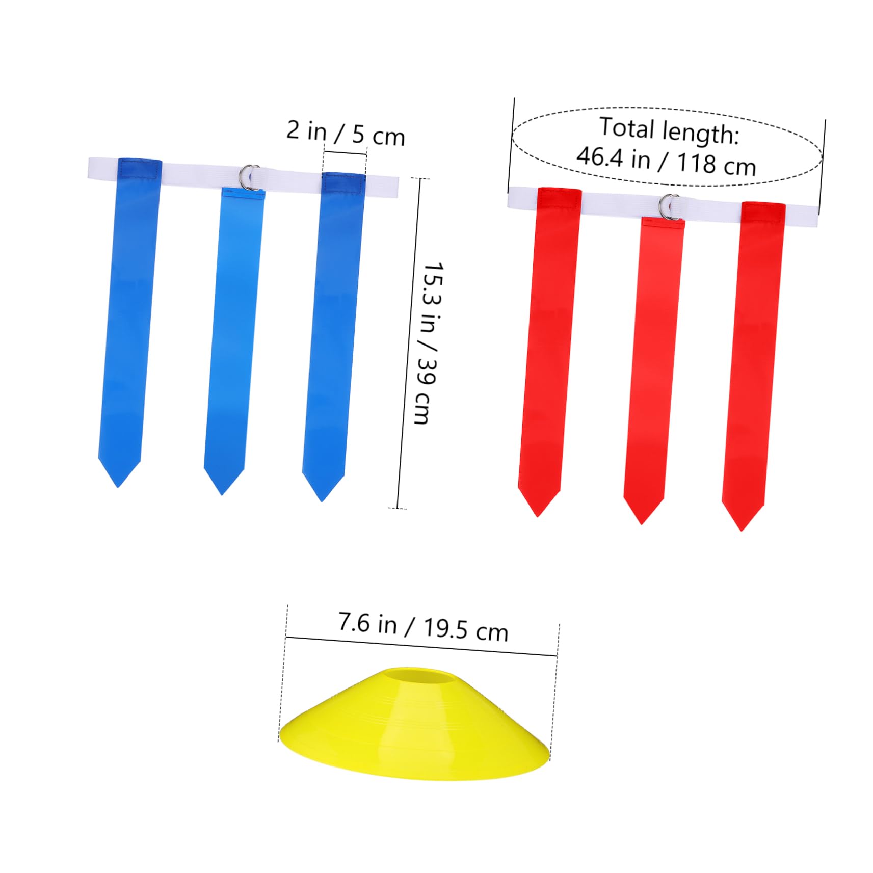 NULYLU Football Gear Set 16 Pc Rugby Training Kit Flags Belts Perfect for Drills Practices