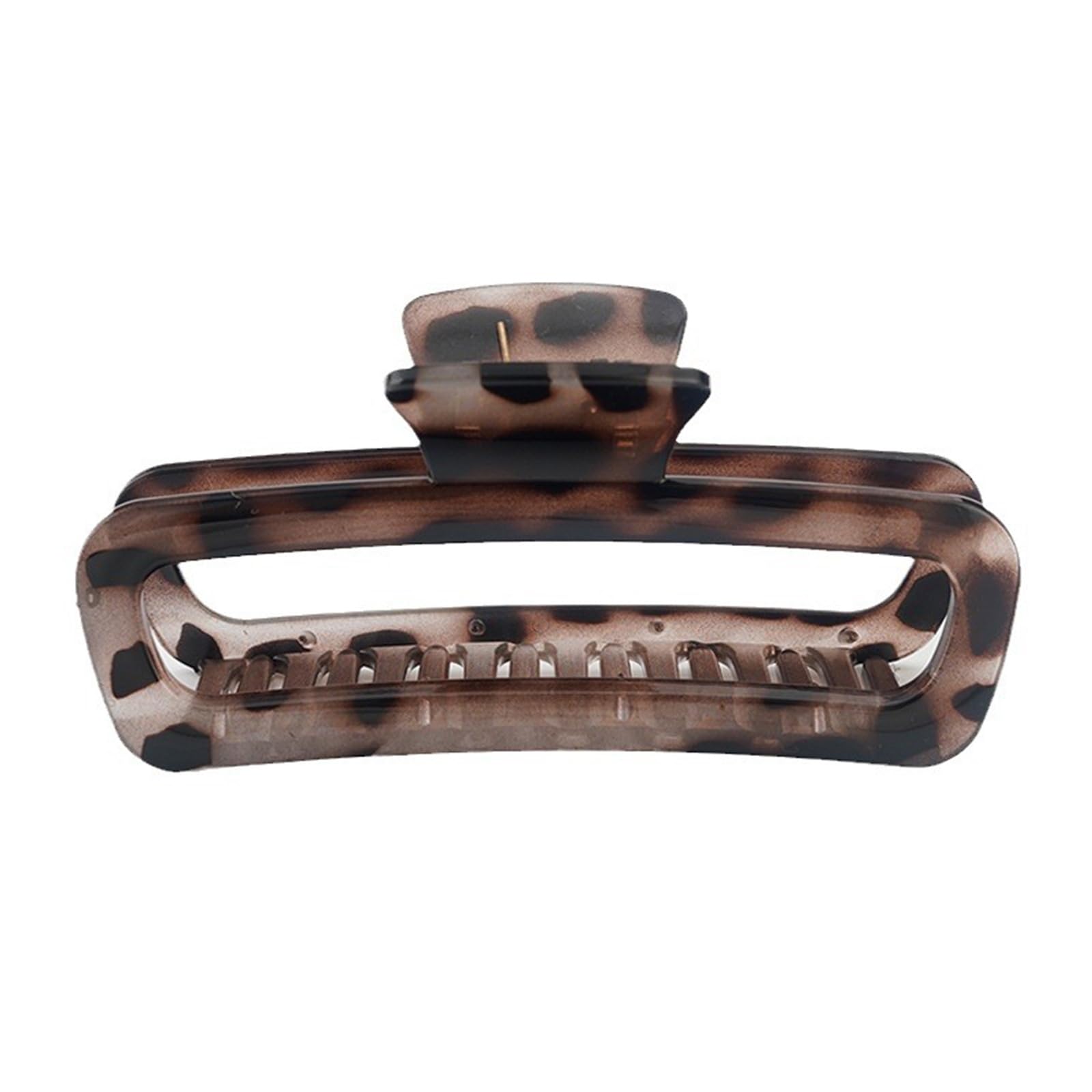 YUXITA Oversized Matte Clip for Long Hair Women Tortoise Shell Design Nonslip Rectangle Hair Clip Strong Hold Accessories