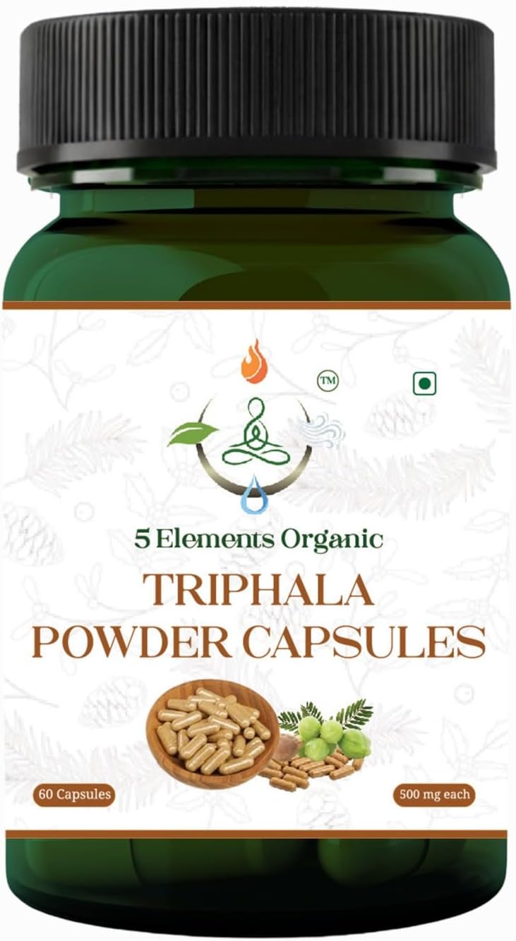 Triphala Capsules 500mg | 60 Veg Capsules | Digestive Wellness & Gut Health Support | Plant-Based | Gluten Free & Non-GMO Pack of 1