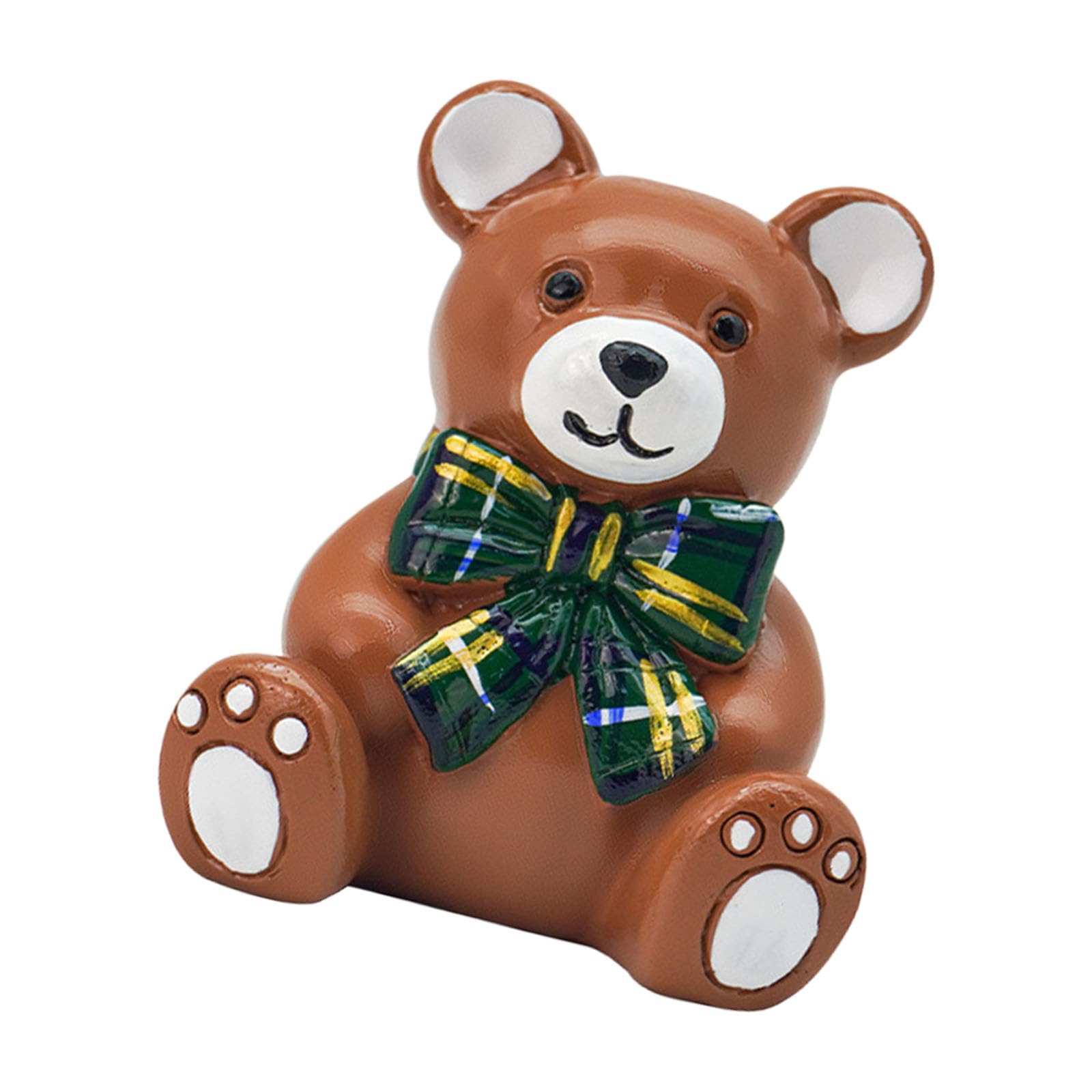 Whoasyst Cartoon Bear Cake Holders Cake Candlestick Holders Resin Bear Statue Cakes Toppers Decoration for Baby Showers Cartoon