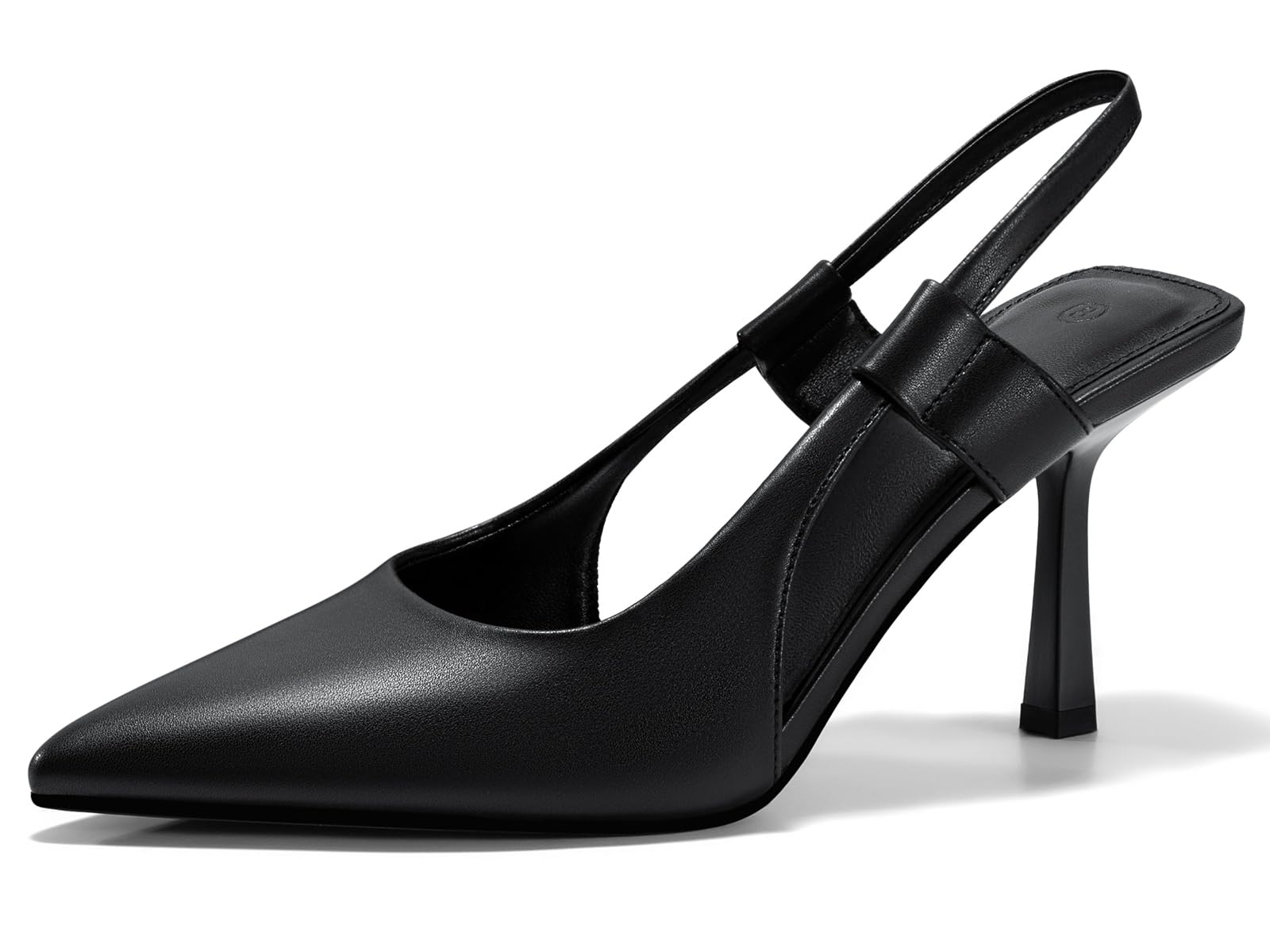 Coutgo Womens Slingback Heels Pumps Closed Pointed Toe Slip-on Kitten Heels Sandals Party Prom Dress Pump Shoes