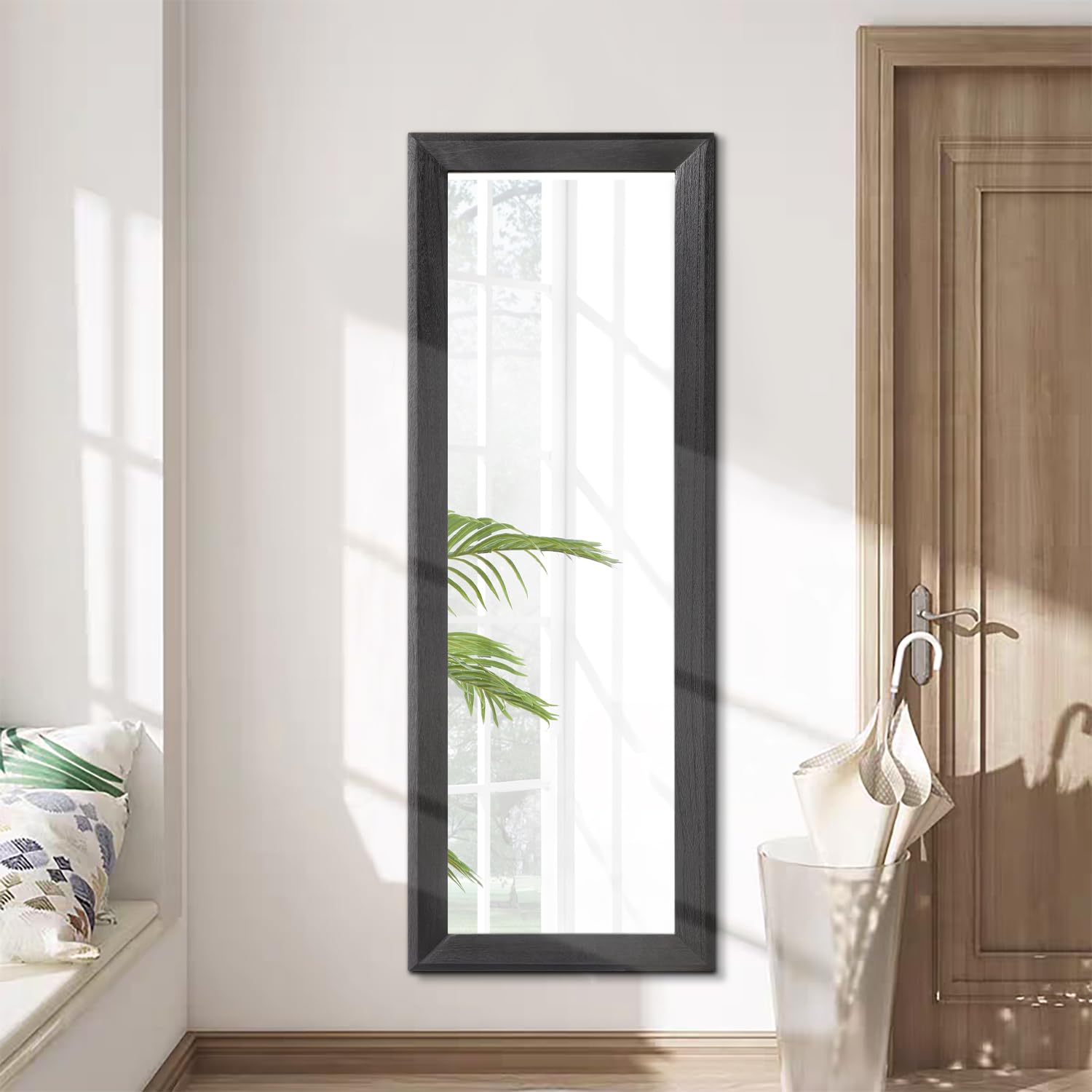 AAZZKANG Full Length Mirror Wooden Frame Large Rustic Mirror for Bedroom Living Room