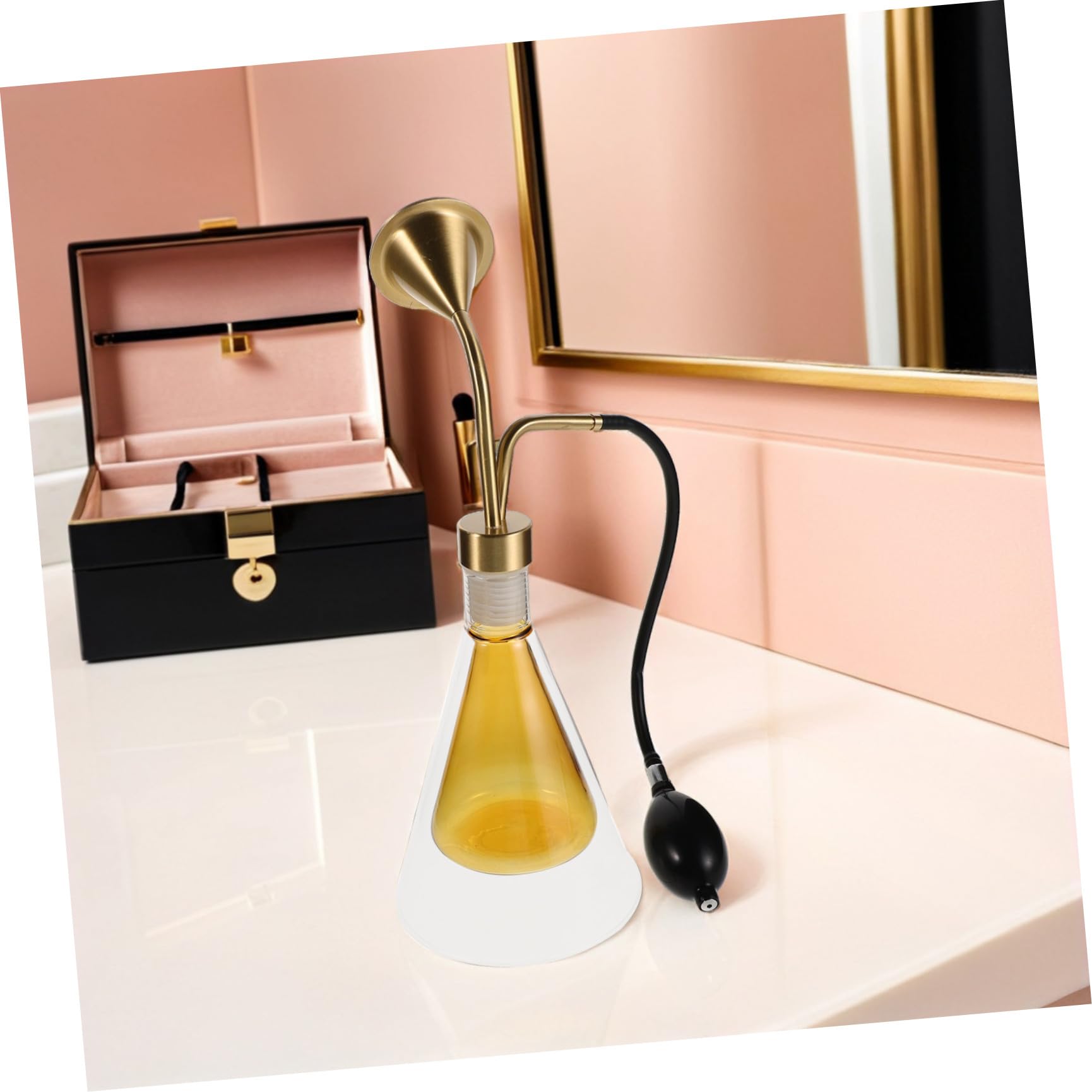 Diffusore Oli Essenziali in Vetro a Doppia Parete, Bottiglia Aroma Tester | Oli Essenziali e Petali, Uso Casa e Spa, Leggero ed Elegante Colore Casuale