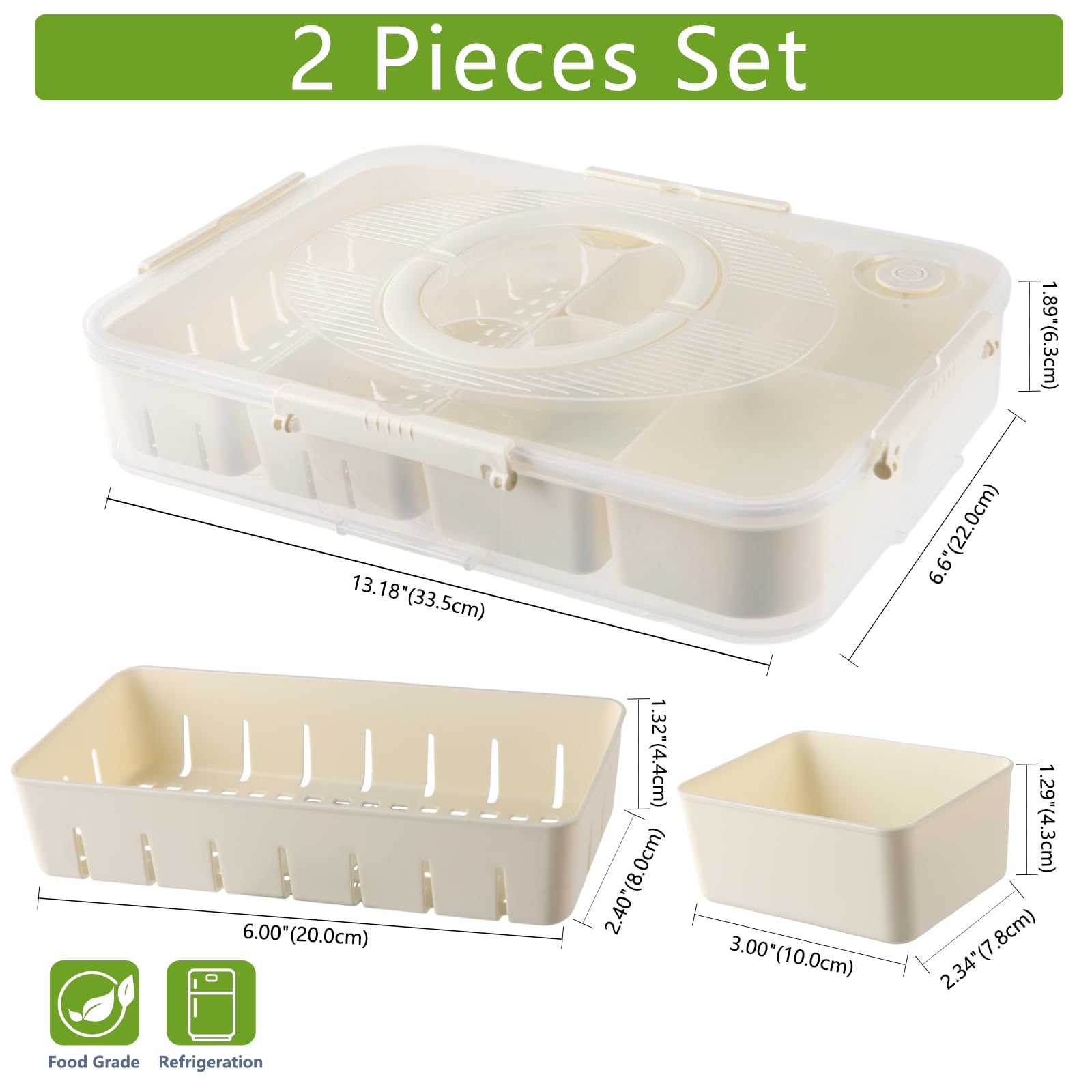 YBCPACK Scatola di plastica dello spuntino dei pp con il coperchio e la