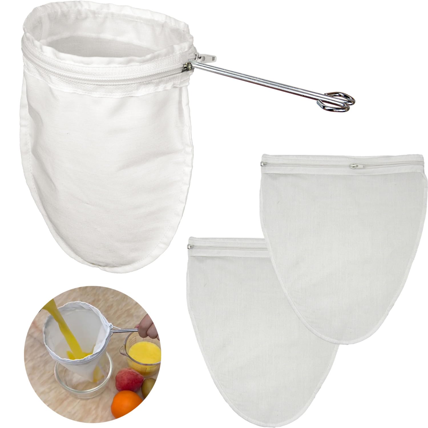 cranberry juice clarity comparison fine mesh sieve cheesecloth