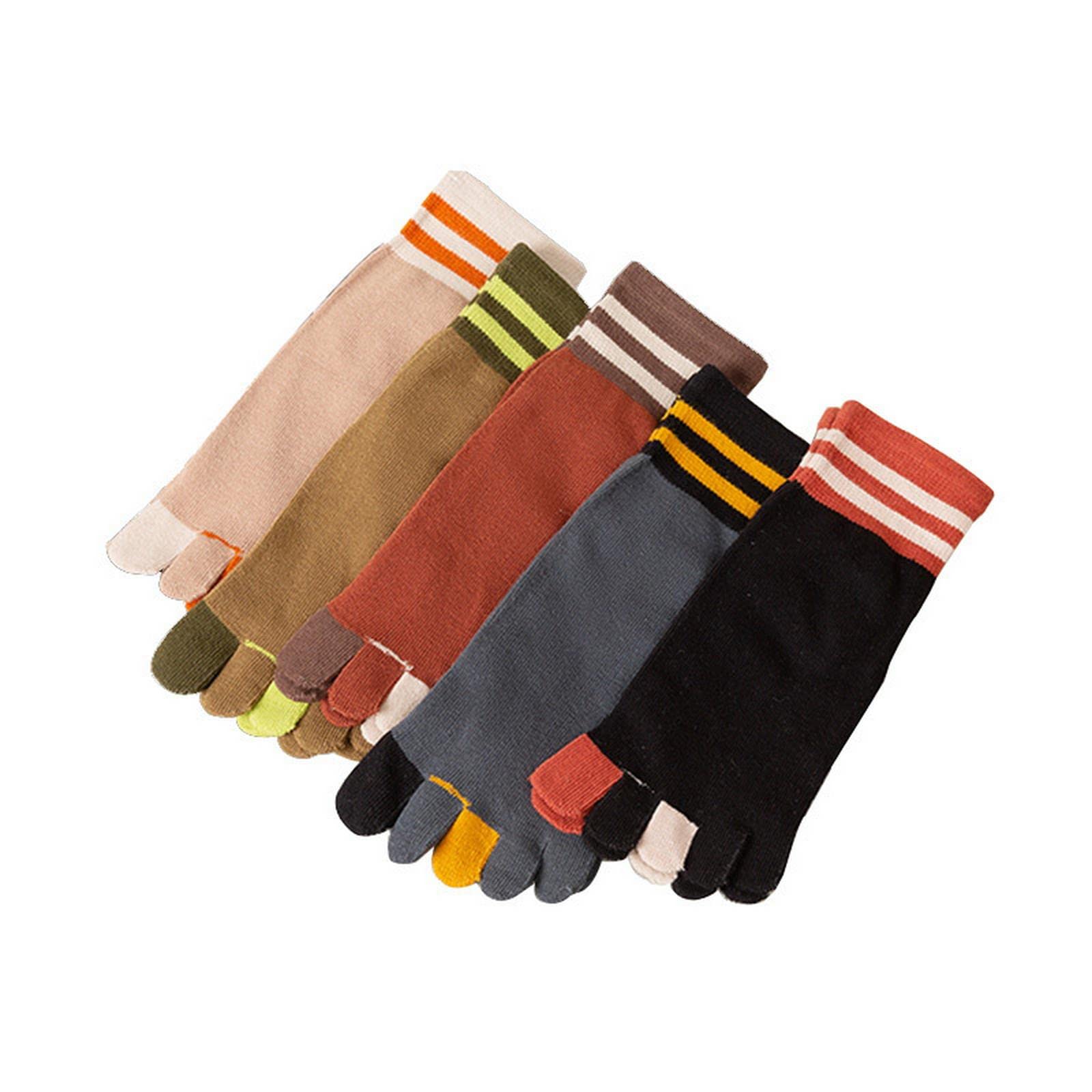 MOGSA Calcetines para mujer, 5 unidades, transpirables, suaves, cortos, color caqui