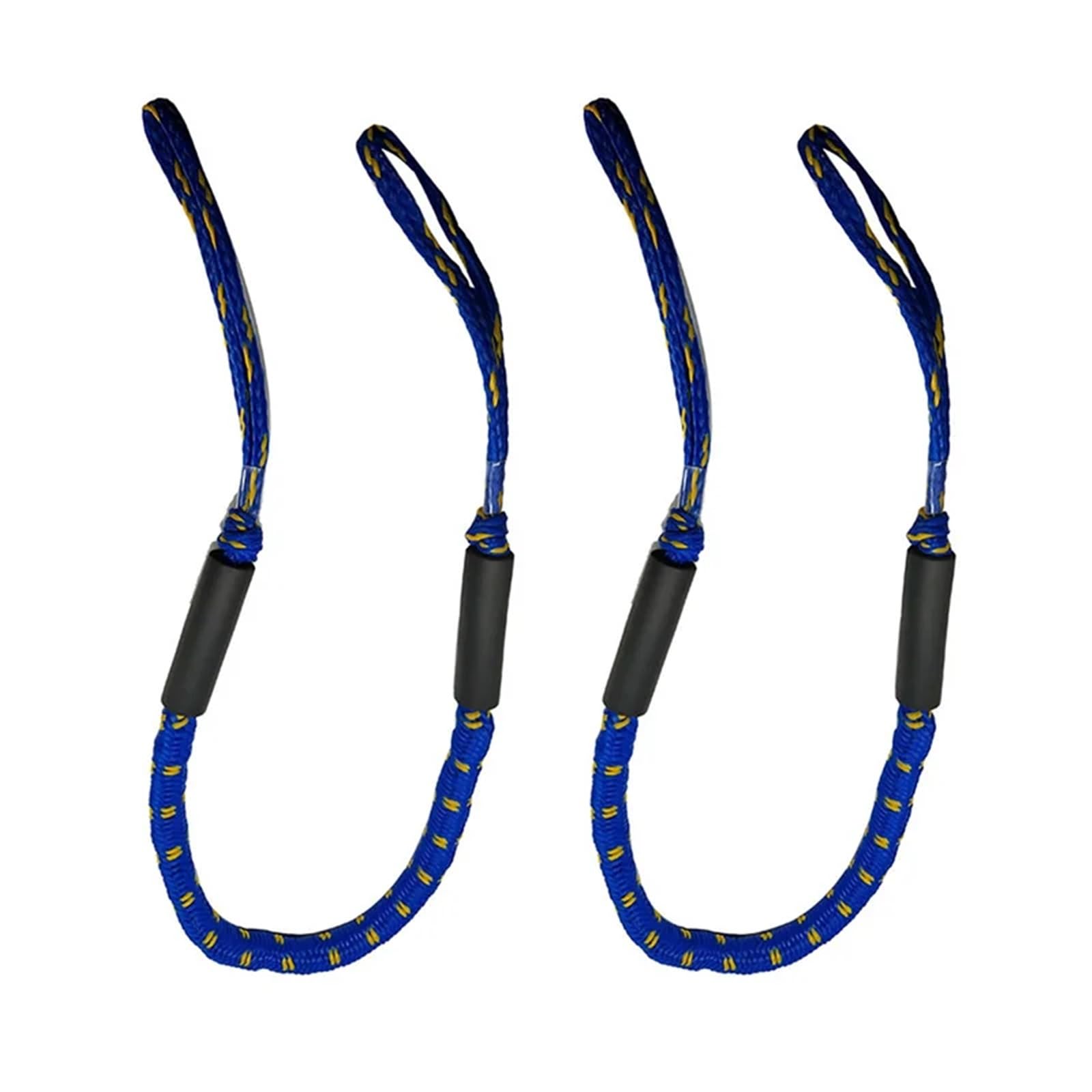Ormeggio Corda 2 Pezzi Bungee Dock Mooring Ropes 4FT Elastico Bungee Docking Ropes Accessori for Kayak Cime di ormeggio per Barche(Blue)