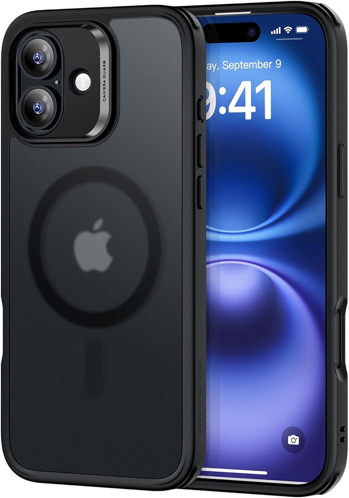 Mgnaooi Funda Magnética Para IPhone 13 Pro [prueba De Caída De Grado Mil Y Compatible Con Magsafe Parte Trasera Mate Translucida Con Teclas De Aleacion De Aluminio A Prueba De Golpes 13 Pro Funda Pa