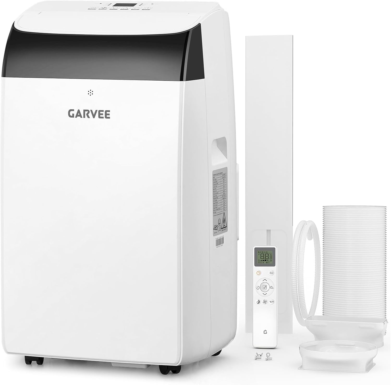 Garvee 14000 BTU Portable Air Conditioner, 3-in-1 Portable AC with Cooling, Dehumidifier, Fan, Follow Me, 24-Hour Timer, Remote, Window Kit for Large Room, Bedroom, Home Office Use, 750 Sq. Ft, 115V