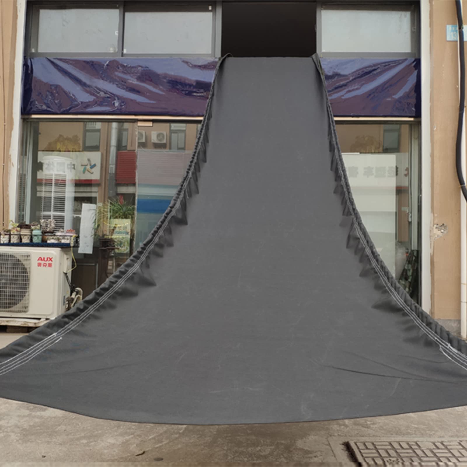 Bâche coulissante 0.7mm gris 2x10m anti-âge pour déchargement de marchandises