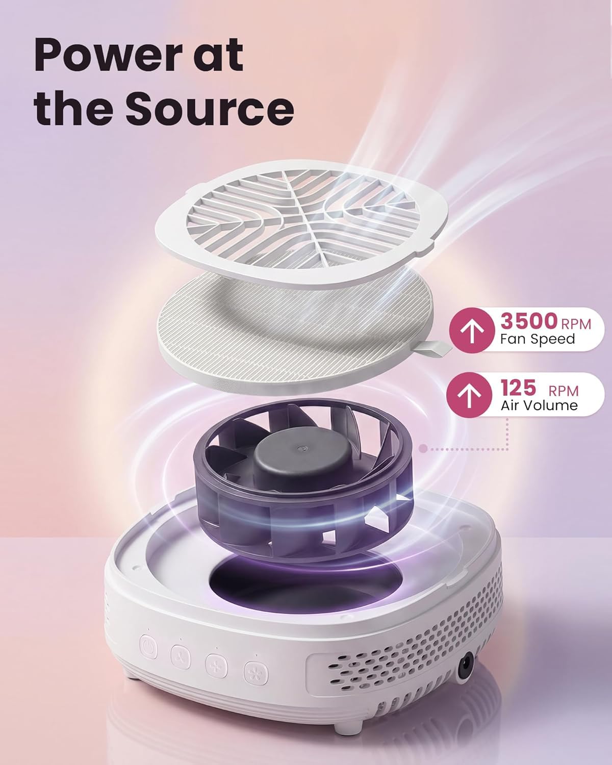 Colector de polvo de uñas, ventilador de vacío silencioso y extractor de polvo compacto para taladro de uñas, accesorio portátil esencial para arte de uñas y profesionales