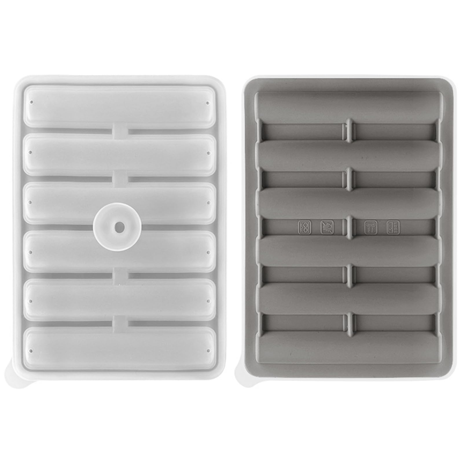 Xinsheinelry 2Pcs Easily Release Ices Cube Mold Long Cylinders Ices Cube Tray Flexible Silicone Maker for Cocktails Coffee Mold for Whiskies Cocktails Maker