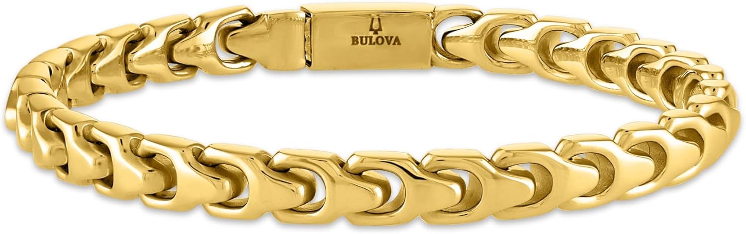 Bulova Link Gold-Tone Stainless Steel Bracelet | 6mm | 8 Inches