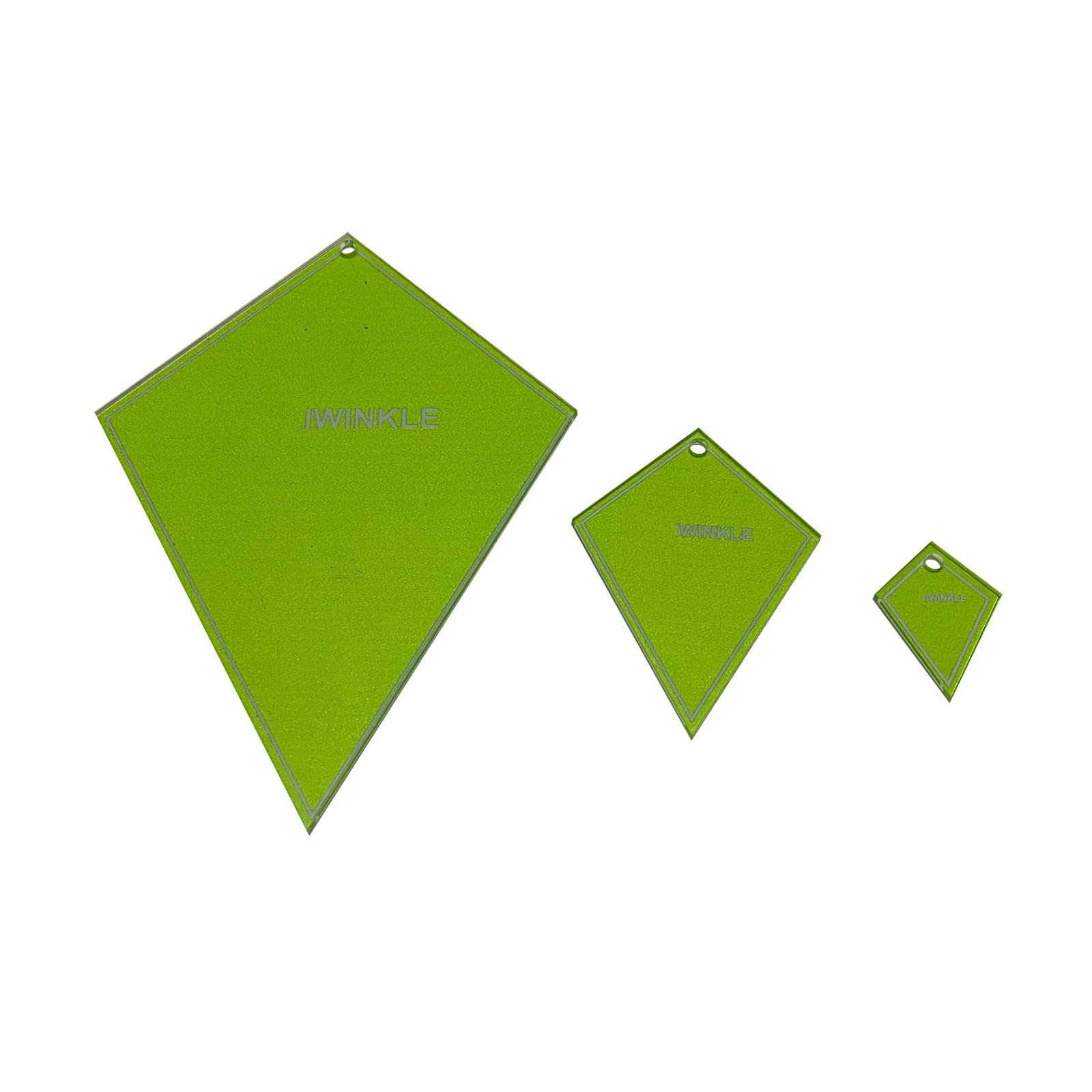 3 Pack for Creative Quilting Cutting Template Periwinkle Sewing Ruler Acrylic for Domestic Sewing Machine DIY Handmade L Easy to Use