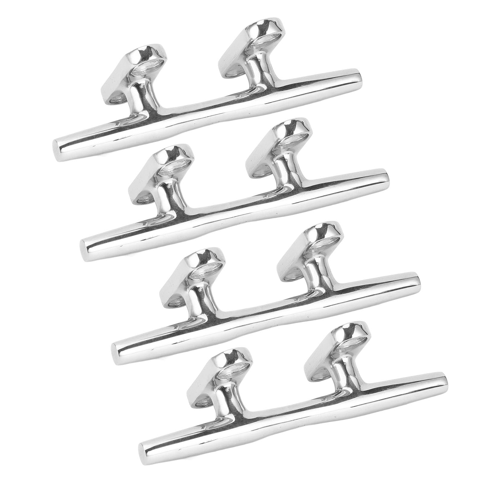 4PCS 4in Dock Cleat 316 Stainless Steel High Polished Boat Mooring Cleat for Yacht Ship Marine Desk