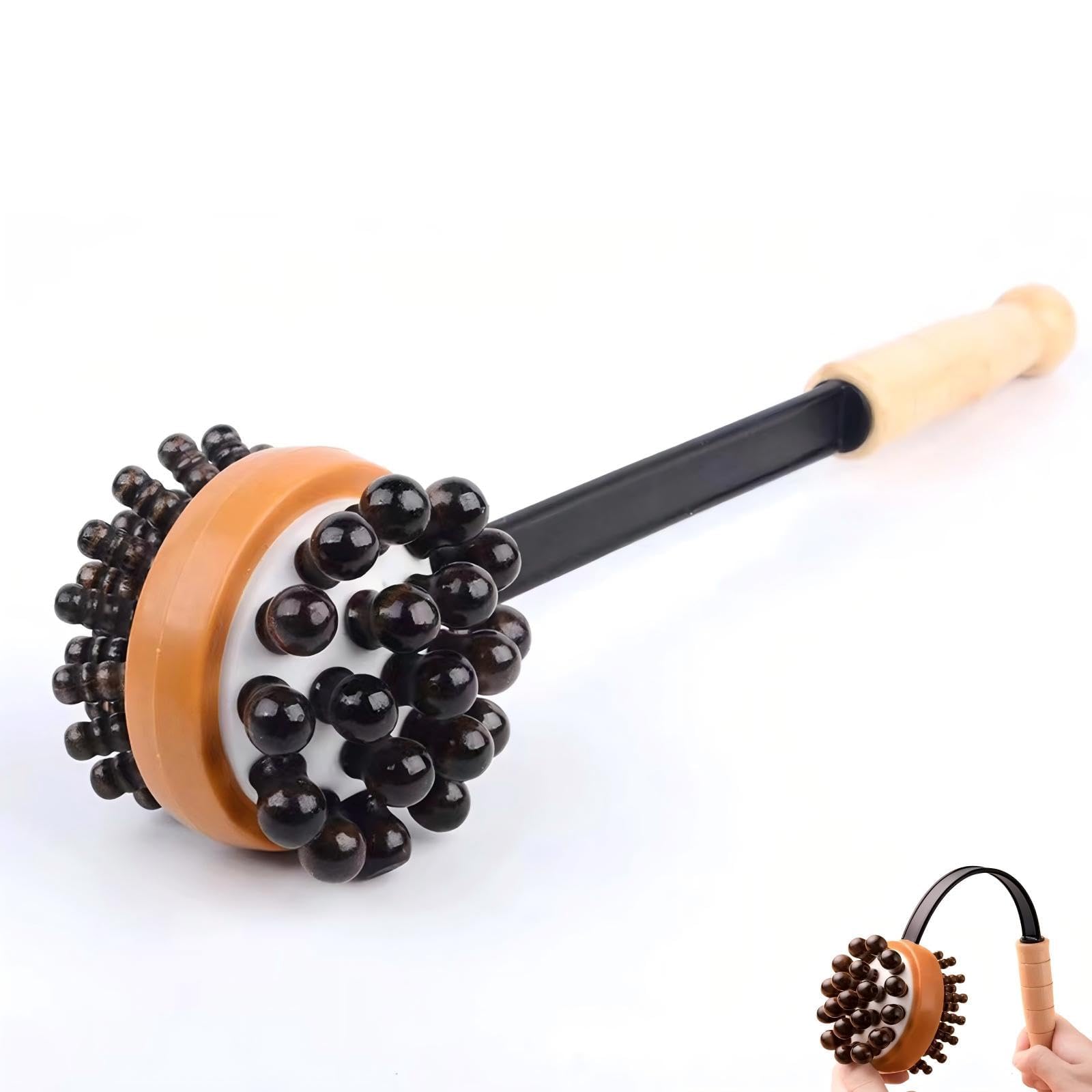 NALACAL Massage Hammer, Meridians Back Knock Massager, Double Head Back Scratcher Percussion Massager, Back Shoulder Massage Full Body Hammer, Manual Massage Hammer for Neck, Leg, Waist, Back