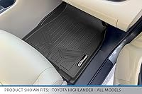 Vista 3 de SMARTLINER Juego de alfombrillas de 3 filas compatibles con Toyota Highlander 2014-2019