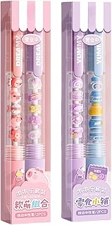 Wsdsgz 2/4 bolígrafos de gel retráctiles con cuentas de tinta negra, 0,5 mm, secado rápido para escribir, diario, oficina, herramienta de escritura