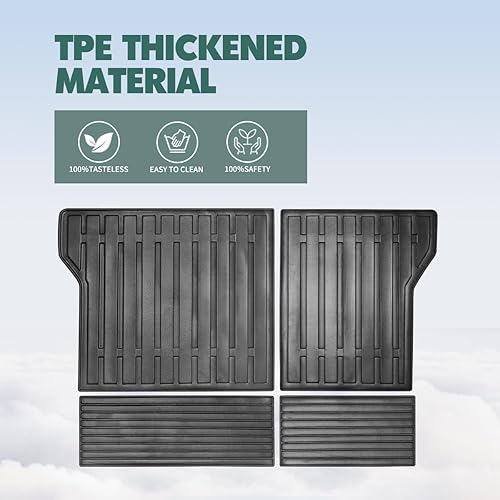 Miniatura 10 de Forro para maletero de carga y alfombrillas para respaldo compatibles con Toyota Rav4 2019-2024, forro de carga TPE para todo tipo de clima,