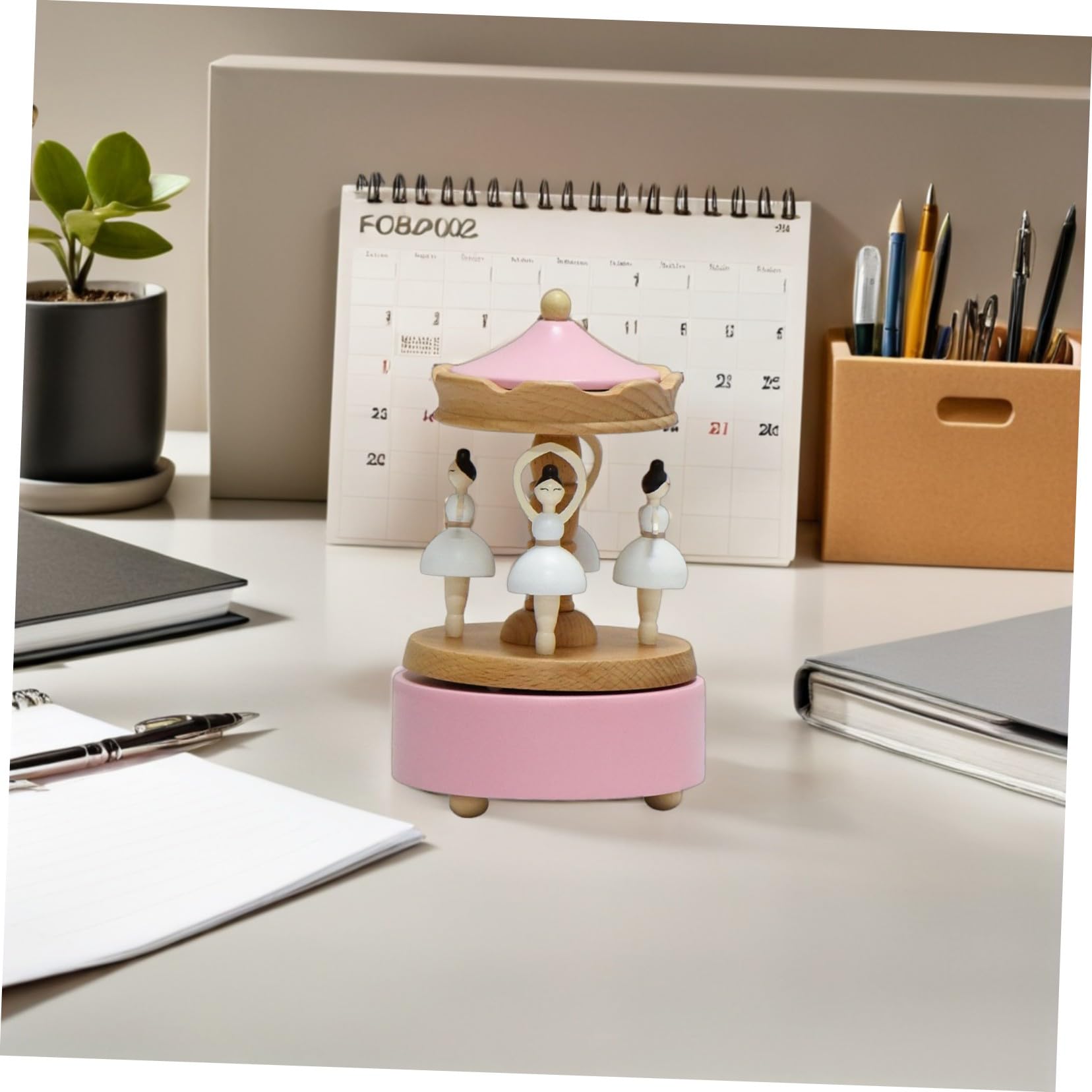 Cabilock Caja Música Bailarina de Madera Giratoria con Figura de Bailarina para Decoración y Regalo y Coleccionable para del Ballet