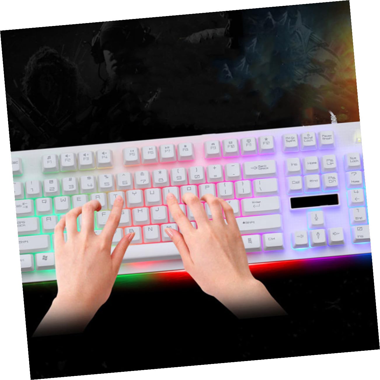 Ensemble Clavier et Souris USB Filaires Gaming Lumineux 104 Touches