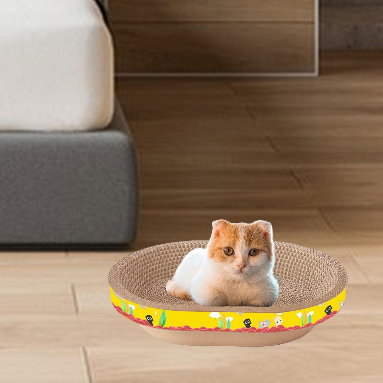 Griffoir Chat Planche Griffe Protection Mobilier Couchage Anti-Usure Carton Ondulé Solidité Adapté Aux Chats Maison Repos Divertissement Propriétaires, XL