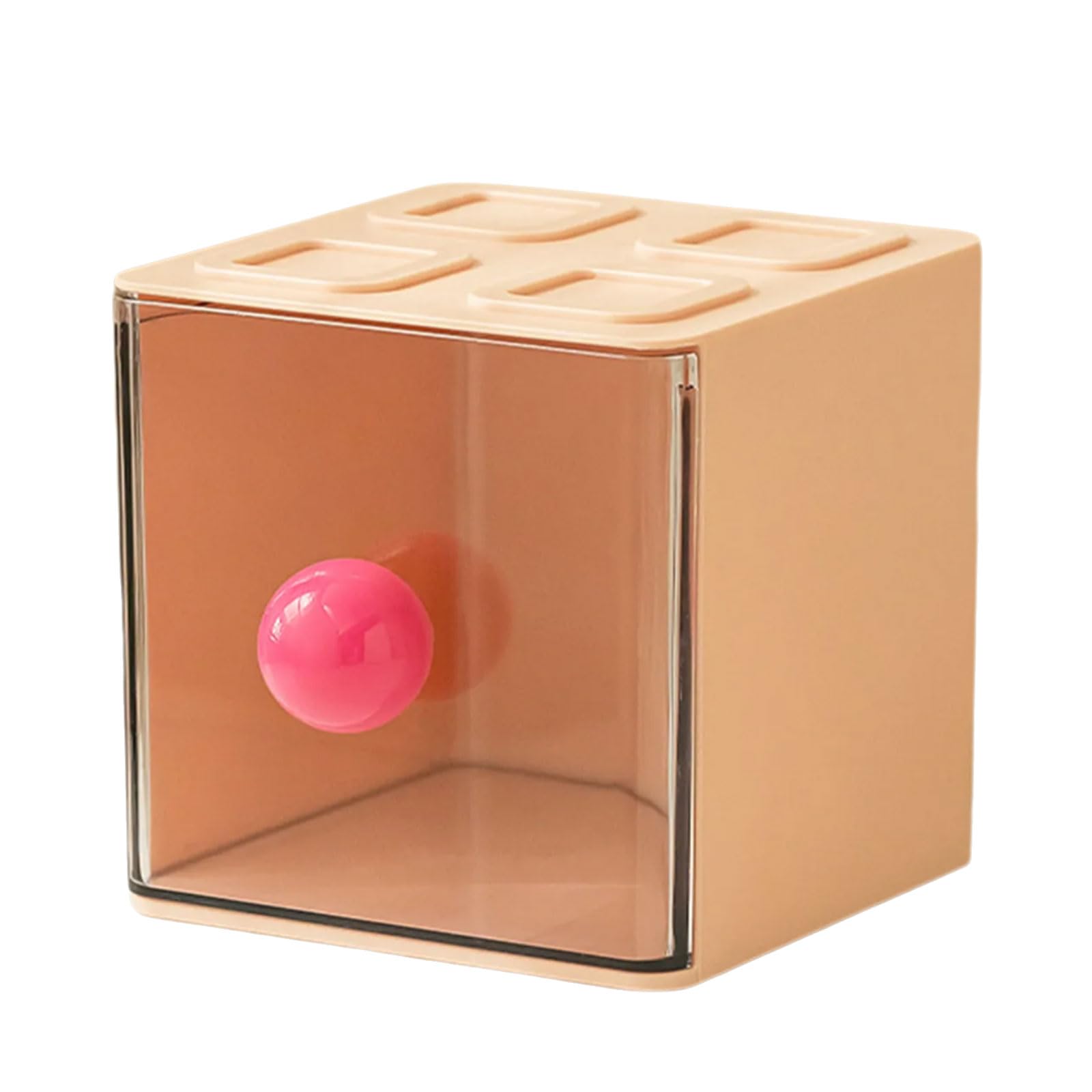 Msioytog Multipurpose Teabag Display Case Portable ABS Storage Box with Pull Out Drawer for or Home Countertop Use Kitchen Snacks Display Case