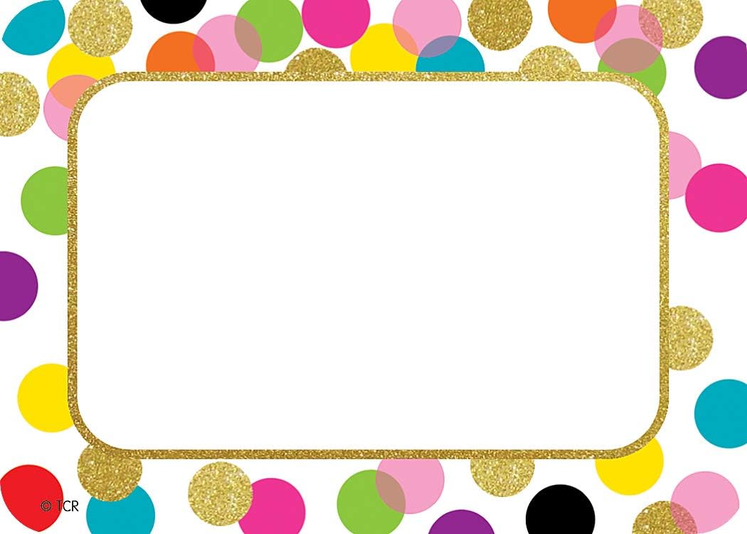 Teacher Created Resources Confetti Name Tags/Labels (TCR5885)