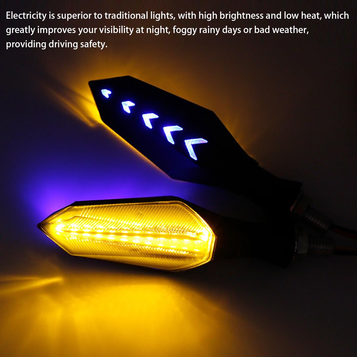 2 Indicatori Di Direzione Lampada Frecce Led Per Moto Colore Arancione 12v 2w
