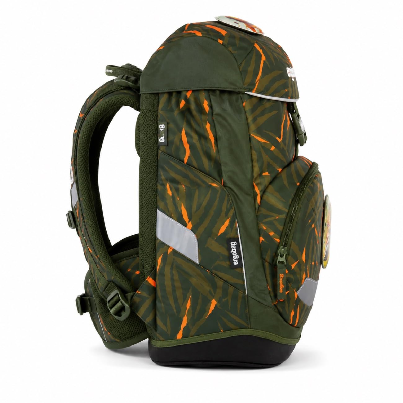 ergobag Flexibel, ergonomisch, leicht, 24 Liter, für Mädchen und Jungen, Exbeardition - Oliven, Einheitsgröße, schulrucksack