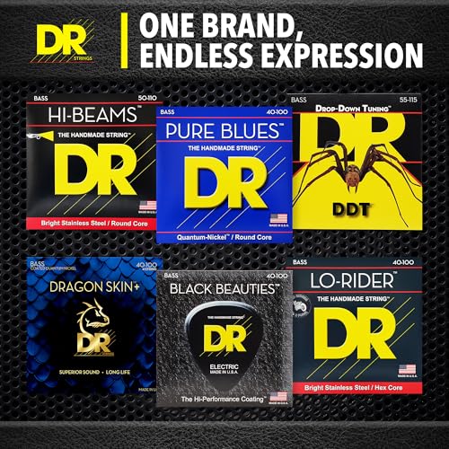 DR Strings MR5-45 Hi-Beam Stainless Steel Medium 5-String Bass Strings by DR Strings - Image 8