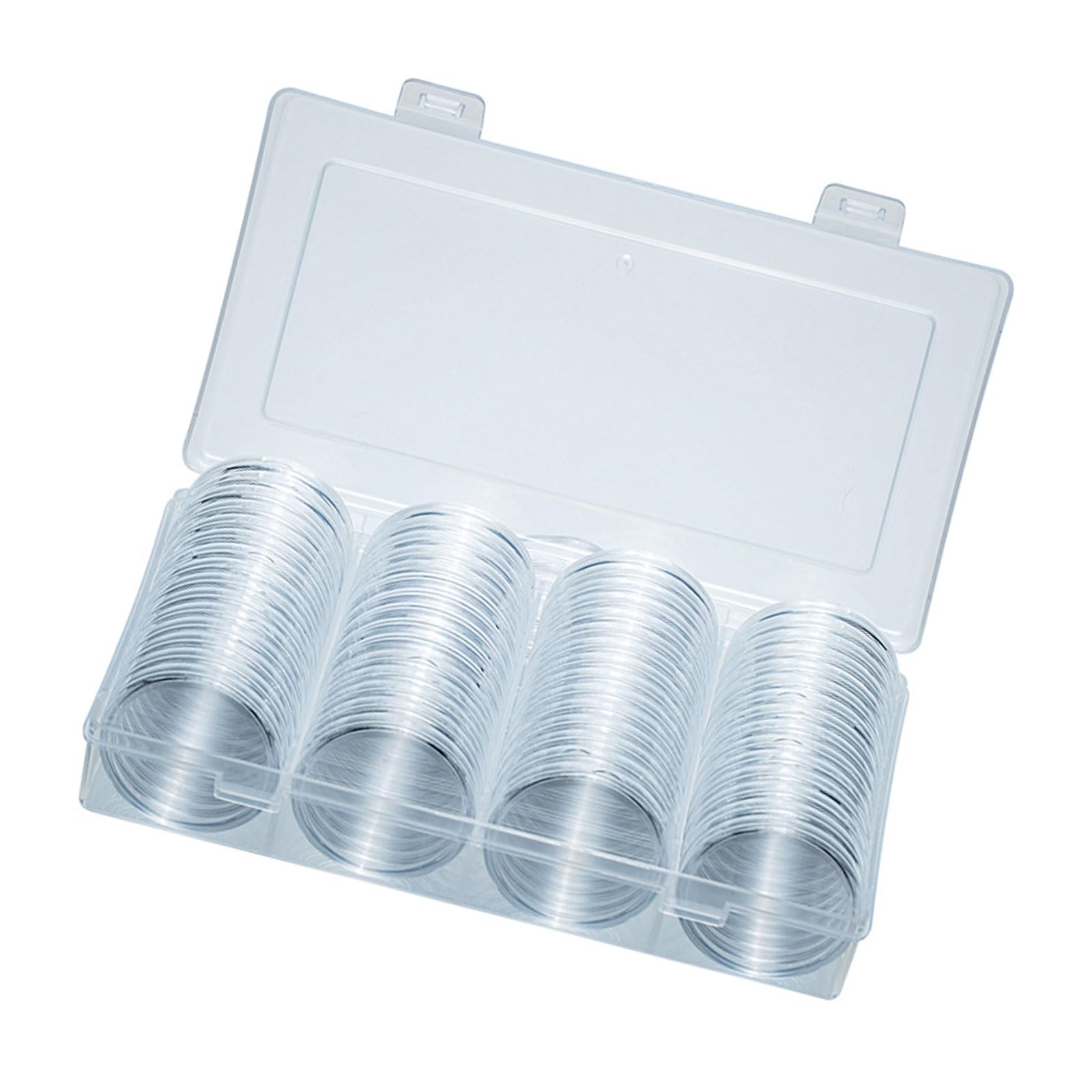 CUNZJIA 40mm Coin Storage Box for Collectors and Investors Resistant Coin Cases Clear Commemorative Medals Holder