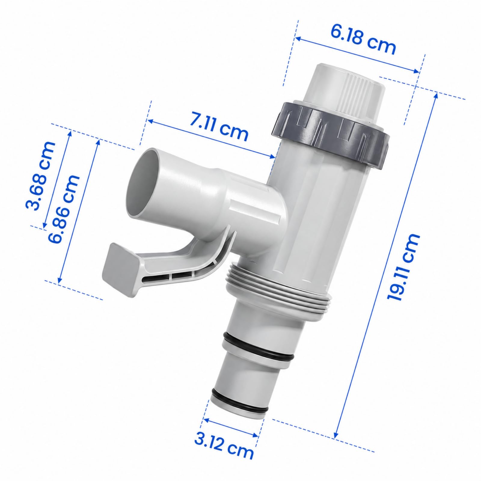 Lot De 2 Vannes D'arrêt pour Piscine avec Raccords De Tuyau 32 Mm / 38 Mm, Adaptateur De Tuyau Et Support De Tuyau, Pièces De Rechange pour Piscine Hors Sol
