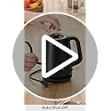 Chefman Gooseneck Electric Kettle, 0.8L Pour Over Tea Kettle for Coffee and Tea, One-Touch Operation, Boil-Dry Protection, Auto Shut-Off, Ultra-Fast Hot Water Boiler – Black