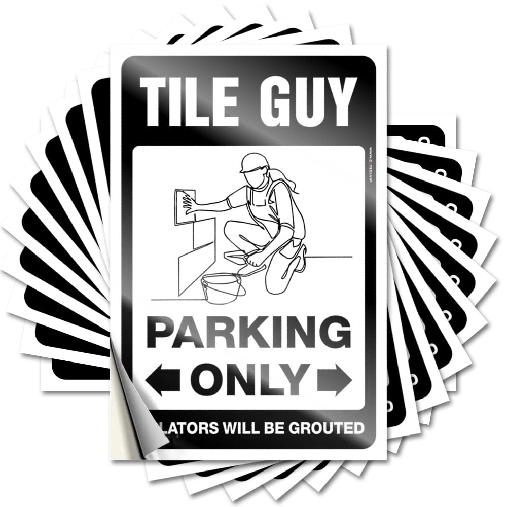 Bath Sets Affirmation Stickers - Tile Guy Parking Only Removable Decal Case Easy Peel for Military(6X9CM)
