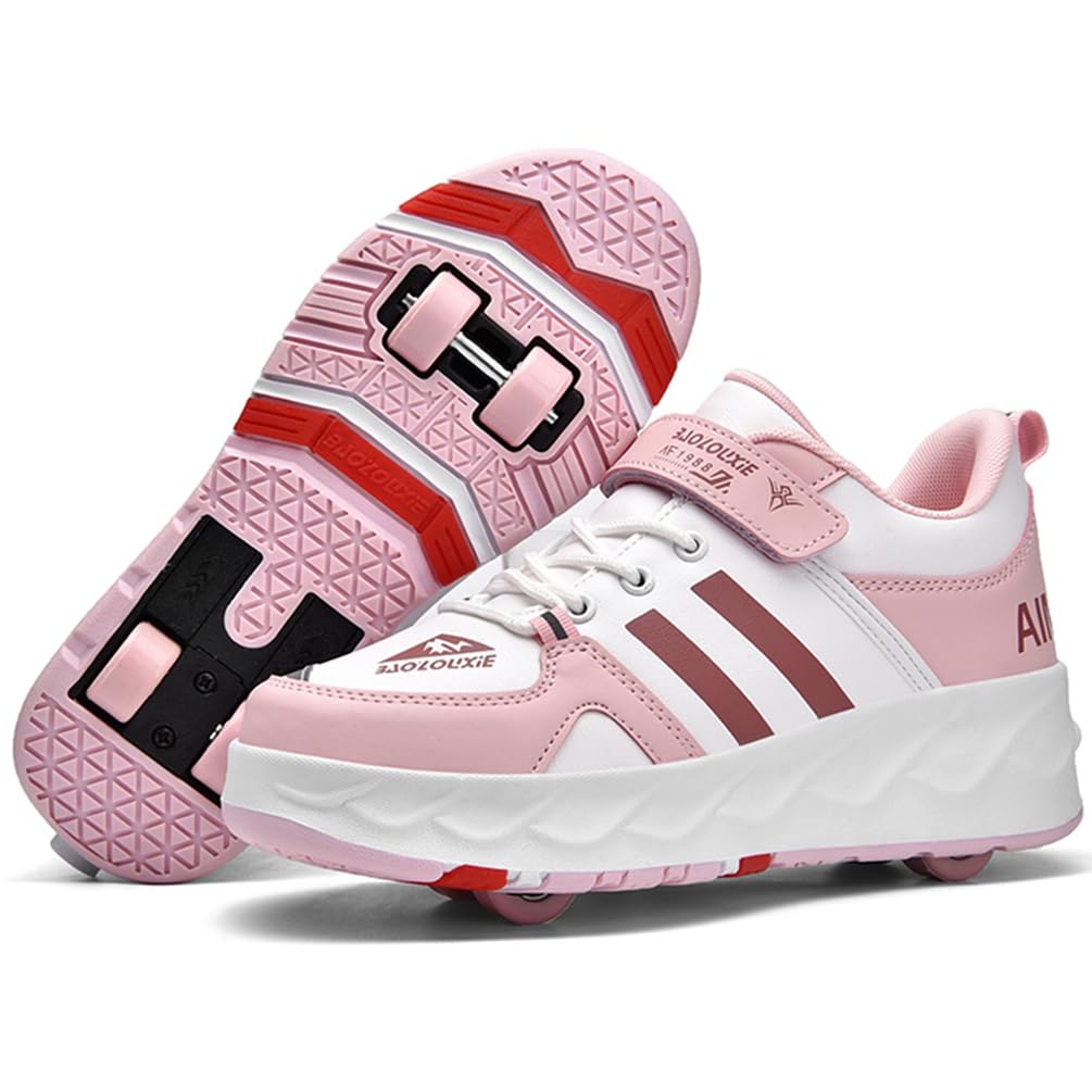 2-in-1 Rollschuhe Sneakers mit Rollen für Kinder Erwachsene Multifunktionsschuhe